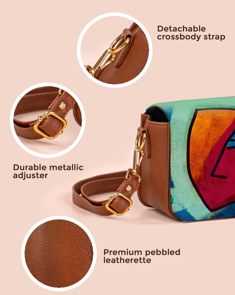 Kalankit Sling Bags for Women | Premium Vegan Leather Sling Bag for Woman with Adjustable Strap | Lightweight Everyday Shoulder Bag & Birthday, Valentine Gift for Her | Tearshift - Image 5