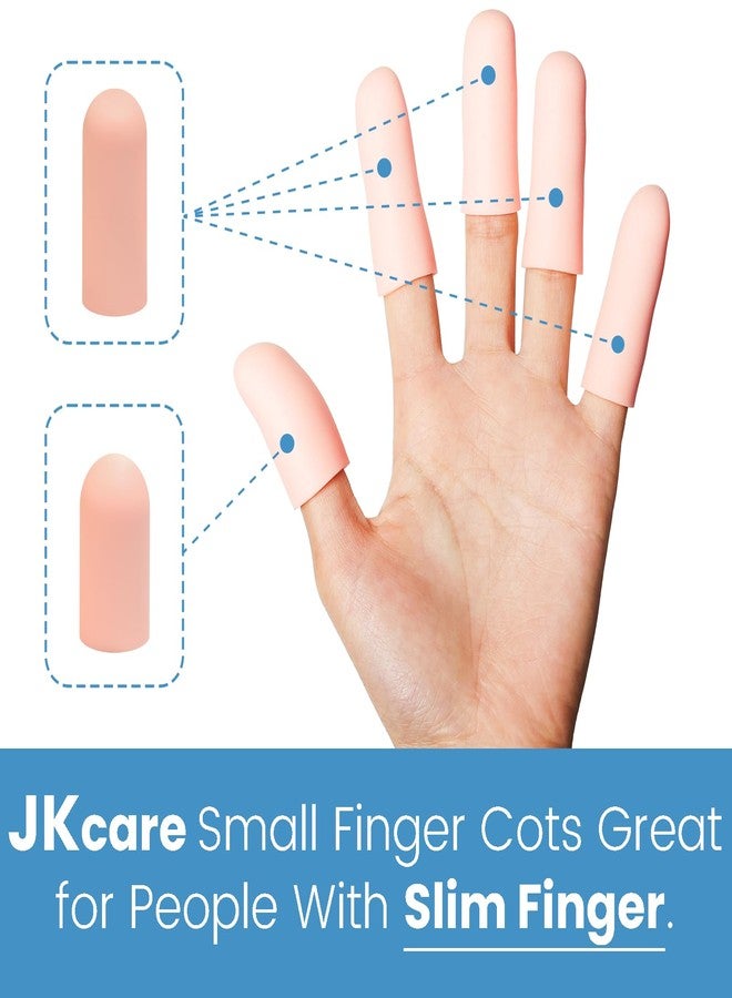 JKcare 12 Pack Gel Finger Caps, Silicone Finger Protectors Sleeves - Covers to Protect Fingertips and Provide Pain Relief from Cracking, Hand Eczema (Cots) - Image 3