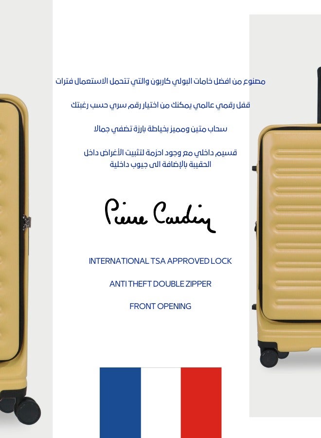 Pierre Cardin Front Zipper Luggage Lightweight Hardside Suitcase for Travel, TSA Approved, ANTI Theft Double Zipper - Image 3