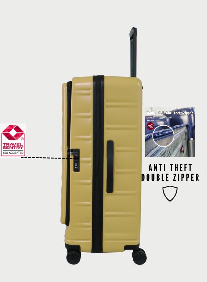 Pierre Cardin Front Zipper Luggage Lightweight Hardside Suitcase for Travel, TSA Approved, ANTI Theft Double Zipper - Image 4