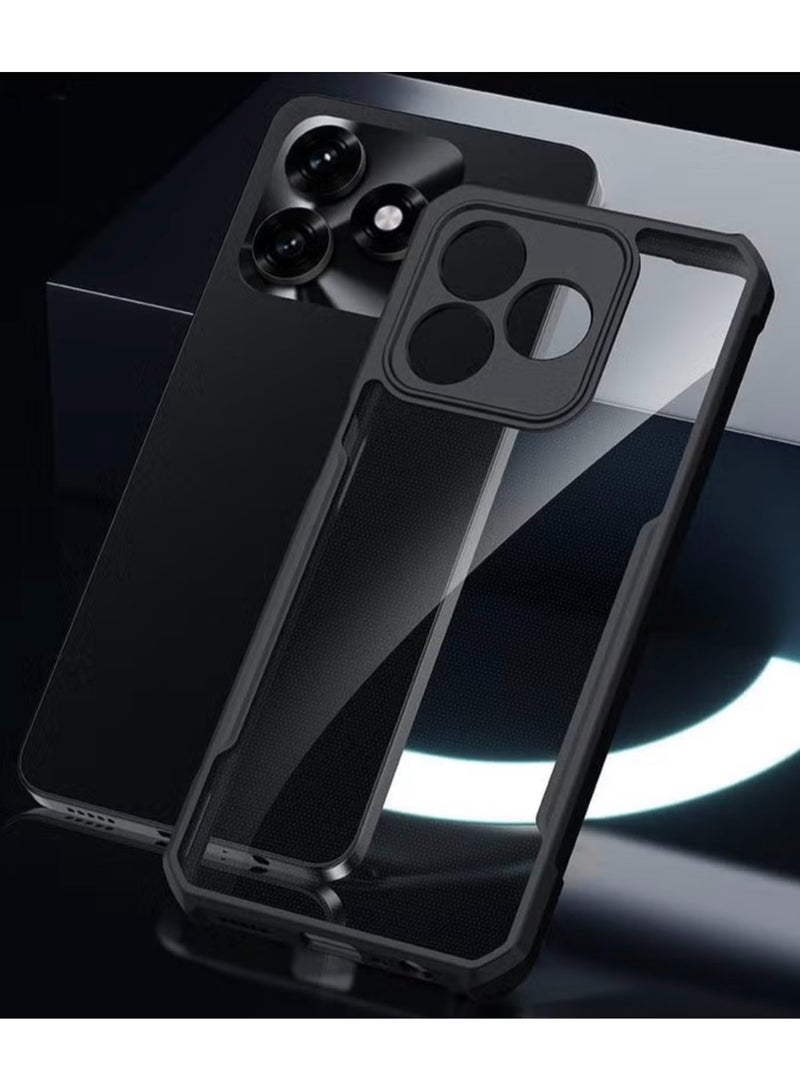 Xundo Clear Case for Honor 400 Lite 5G | Premium Rugged | Durable Shock-absorbing Frame | Black Border | Thermoplastic Polyurethane | Airbag Anti-drop Protection - Clear - Image 4