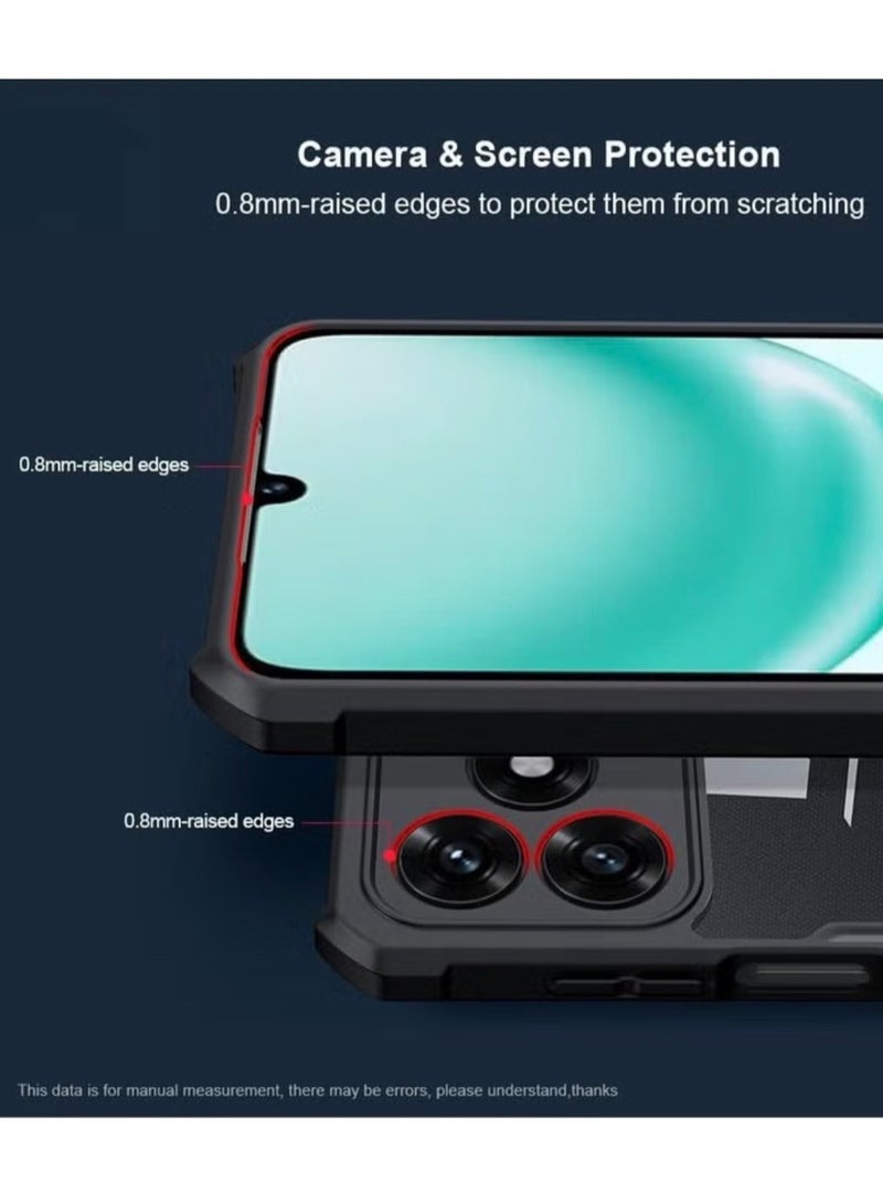 Xundo Clear Case for Honor 400 Lite 5G | Premium Rugged | Durable Shock-absorbing Frame | Black Border | Thermoplastic Polyurethane | Airbag Anti-drop Protection - Clear - Image 3