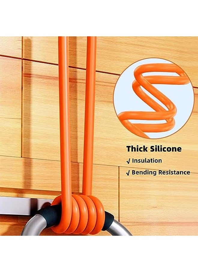 JS 3 in 1 Fast Charging Cable, Multiple Charging Cable Extra Bolded Multi USB Charger Cord 2M For Cellphone Tablets Orange - Image 3