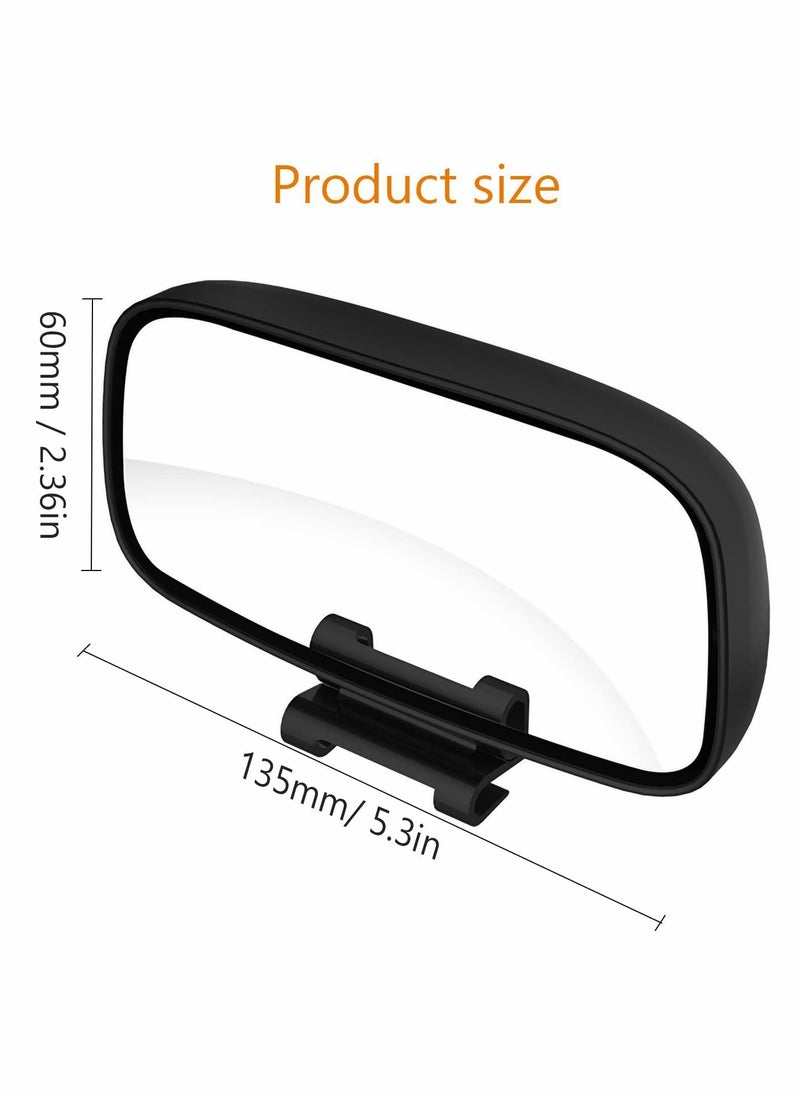 SYOSI Blind Spot Mirror-Side Mirror Wide Angle Mirror HD Glass Convex 360 Degree Rotation Car Rear Auxiliary Mirror with Adjustable Sticker Automotive Exterior Accessories for Cars Trucks（2 PCS）  - Image 4