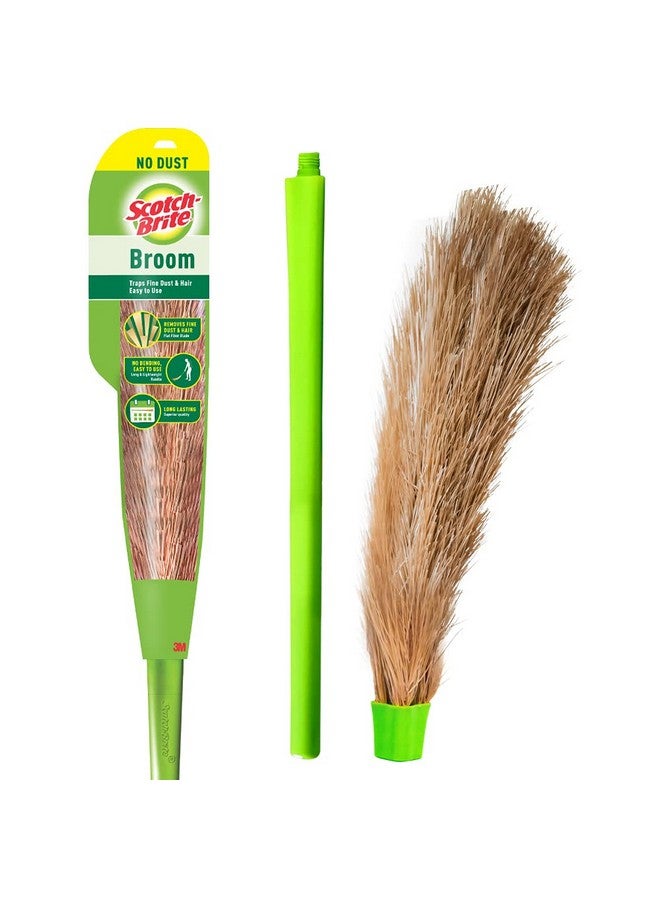 Scotch Brite Scotch-Brite No-Dust Broom, Long handle, Easy floor cleaning (Multi-use) - Image 1