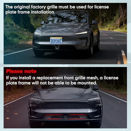 Bopowo The Original No Drill Front License Plate Holder Anti-Theft Lock Compatible with 2025 2026 Tesla Y Juniper Movable up and Down, No Adhesives License Frame - Image 4
