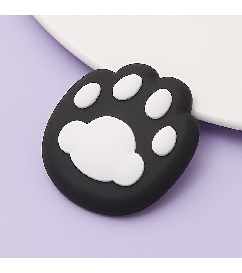 Cute Cat Paw Door Stoppers Pinkish White 3 Pieces Silicone Cushioning Pads Durable Quiet Home Bathroom Decor - Image 4