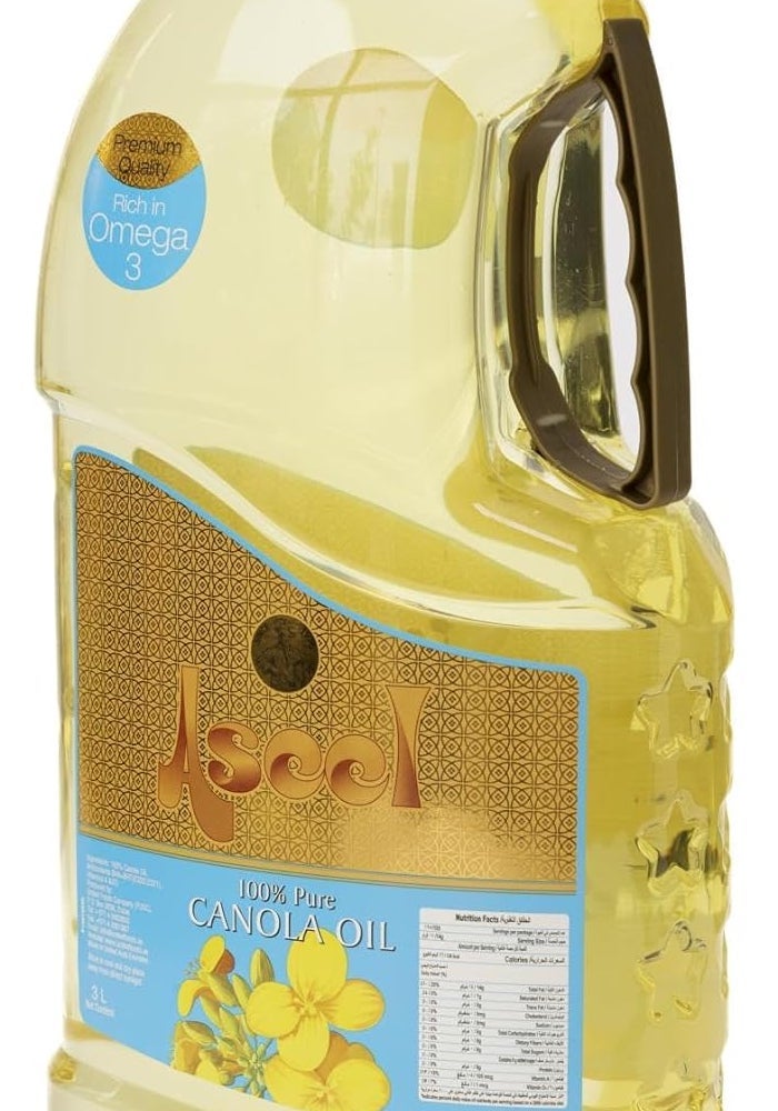 Aseel زيت كانولا نقي 100% من أصيل، 3 لترات - Image 1