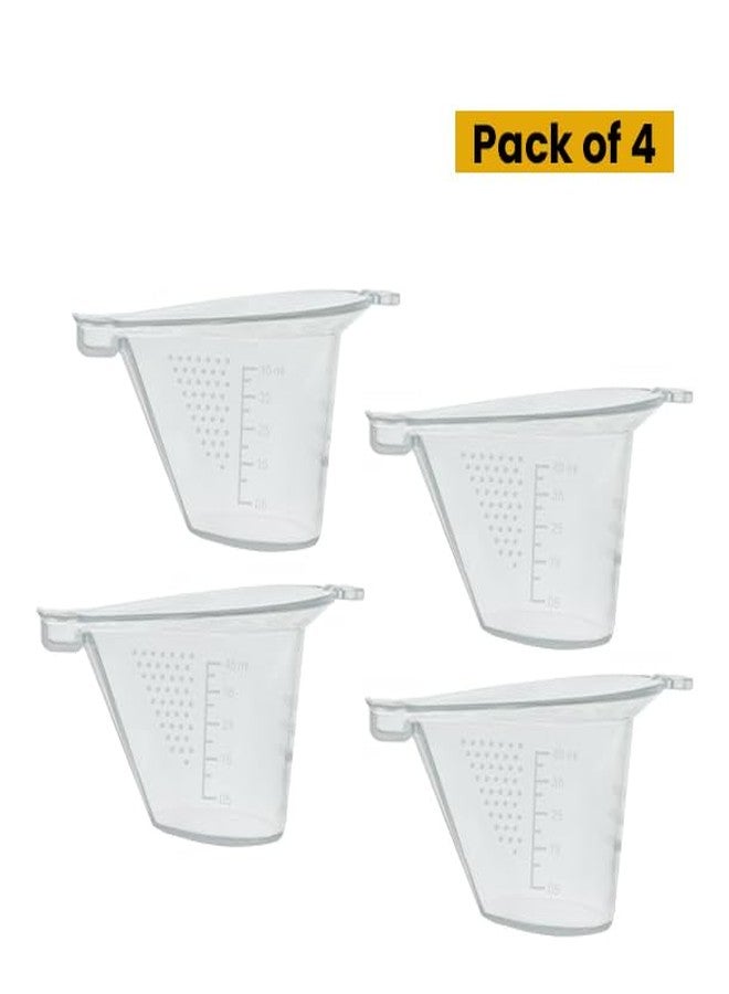 ImaFeed® Boilable Reusable Baby Feeding Silicone Cup (Pack of 4) || Round Shape - 45 ml. (Transparent) - Image 4