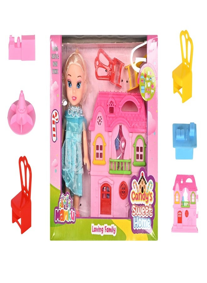 DISILA TRADERS Multi Functional Interactive Toy Set for Kids Role Play Early Learning Educational Play Kit with Bright Colors Creative Fun Toy (Doll House) - Image 1