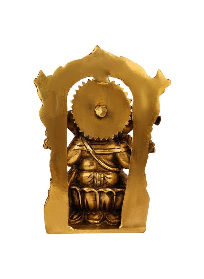 Svarup Brass Sitting Ganesha Idol in Gold Color Height 8 Inch Weight 1.7 Kg - Image 4