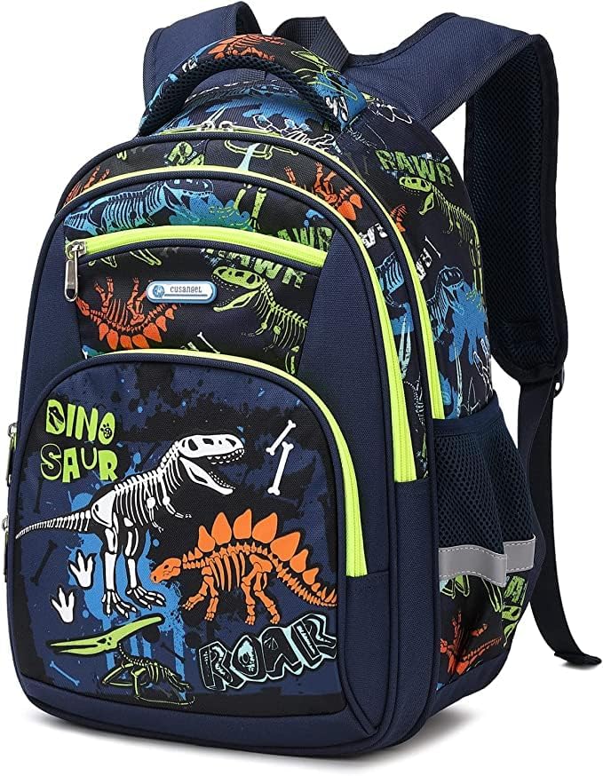Cusangel Backpack for Boys Girls School Bookbags,Kindergarten Elementary Middle School Lightweight Waterproof Multifunctional Large Capacity for Backpack (16inch Luminous dinosaur) - Image 2