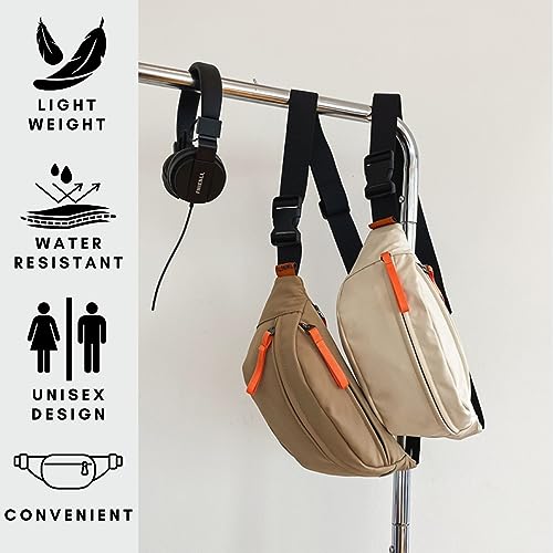 Tressential Waist Bag for Men Women | Cross Body Fanny Pack for Hiking, Travel, Camping, Outdoor Sports, Cycling | Money Belt with Adjustable Strap (Sorrell Brown) - Image 2