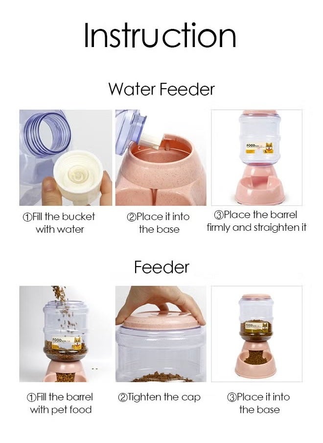 Bukela - Automatic Cat Feeder Automatic Dog Feeder Pet Food Container Pet Dry Food Dispenser Dog Food Bowl Cat Drinking Water Fountains Kitten Food Feeder, Feeder and Water Feeder - Image 1