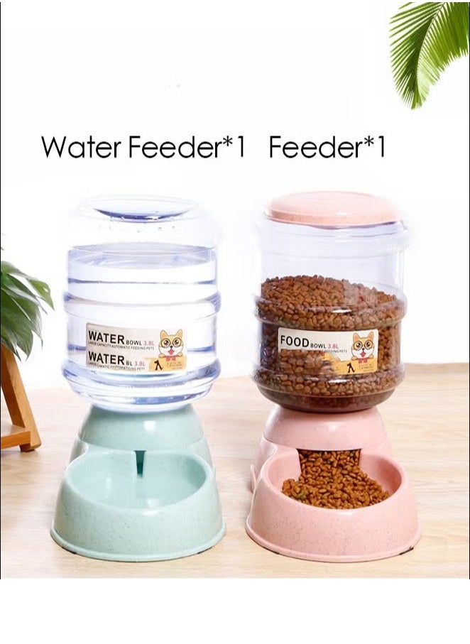 Bukela - Automatic Cat Feeder Automatic Dog Feeder Pet Food Container Pet Dry Food Dispenser Dog Food Bowl Cat Drinking Water Fountains Kitten Food Feeder, Feeder and Water Feeder - Image 1
