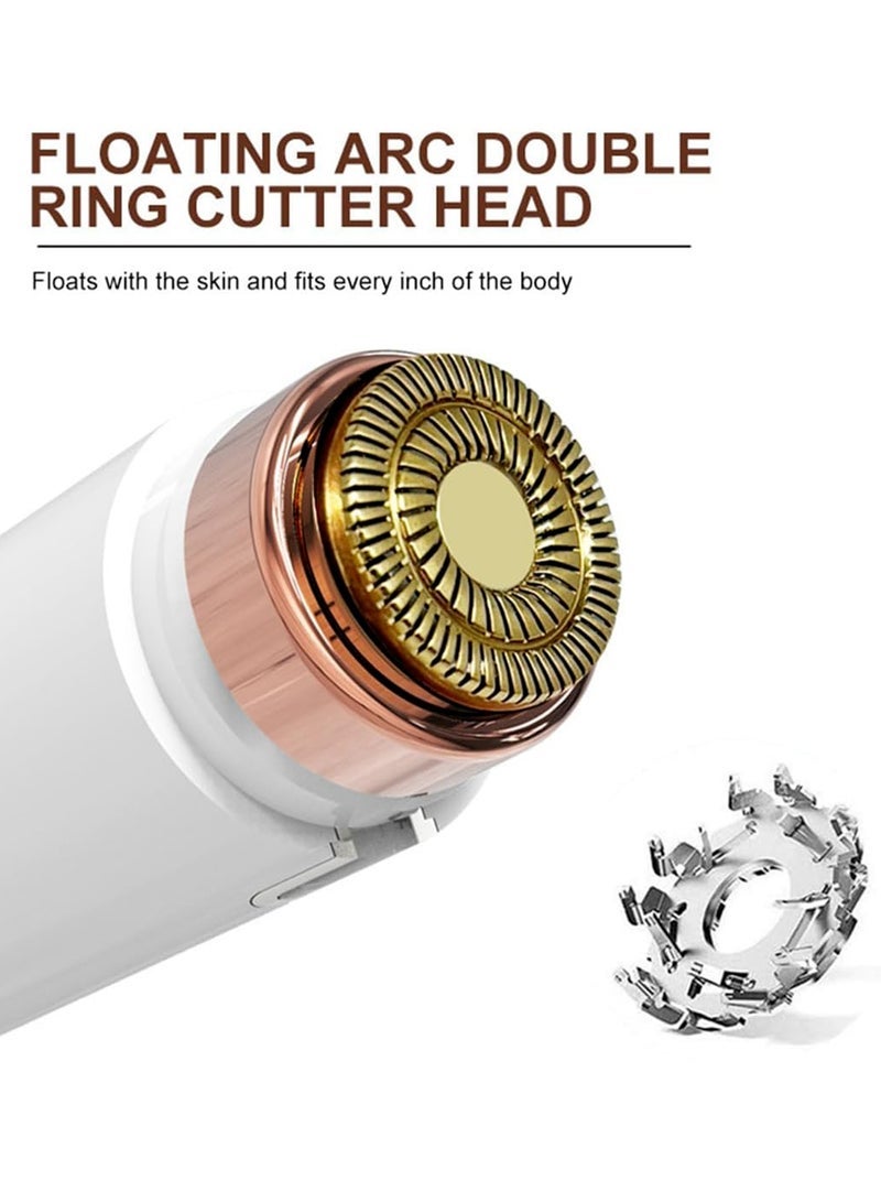 general Facial Hair Removal for Women & Eyebrow Trimmer 2 in 1,Double Head Electric Shaver Portable Peach Fuzz Hair Razor, Rechargeable Remover for Upper Lip, Face Ear, Body, Hands, Chin Beard Hair - Image 3