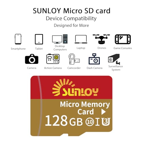Sunloy PSP Memory Stick Adapter with 128GB Micro SD Card, Micro SD/SDHC/SDXC to Memory Stick PRO Duo MagicGate Card Compatible with PlayStation Portable, Camera, Handycam, Smartphone, PSP 1000/2000/3000 - Image 5