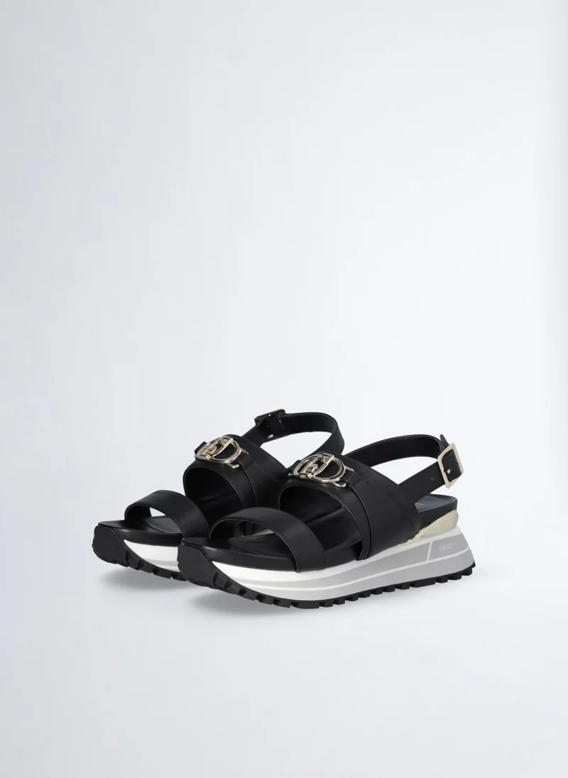 ليو جو صندل جلدي بكعب سميك