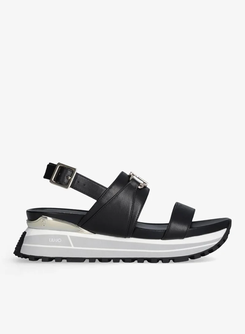 ليو جو صندل جلدي بكعب سميك