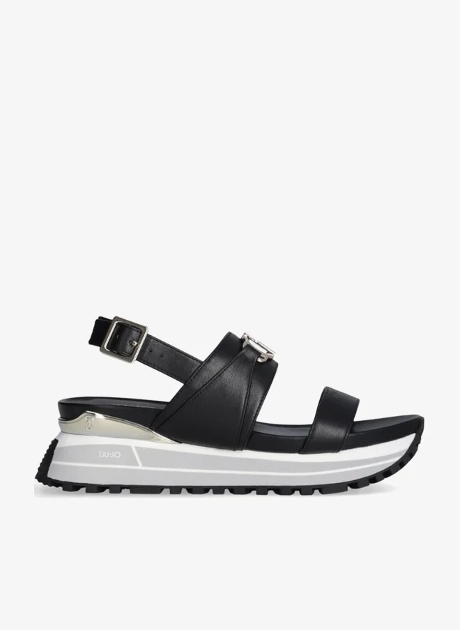 ليو جو صندل جلدي بكعب سميك