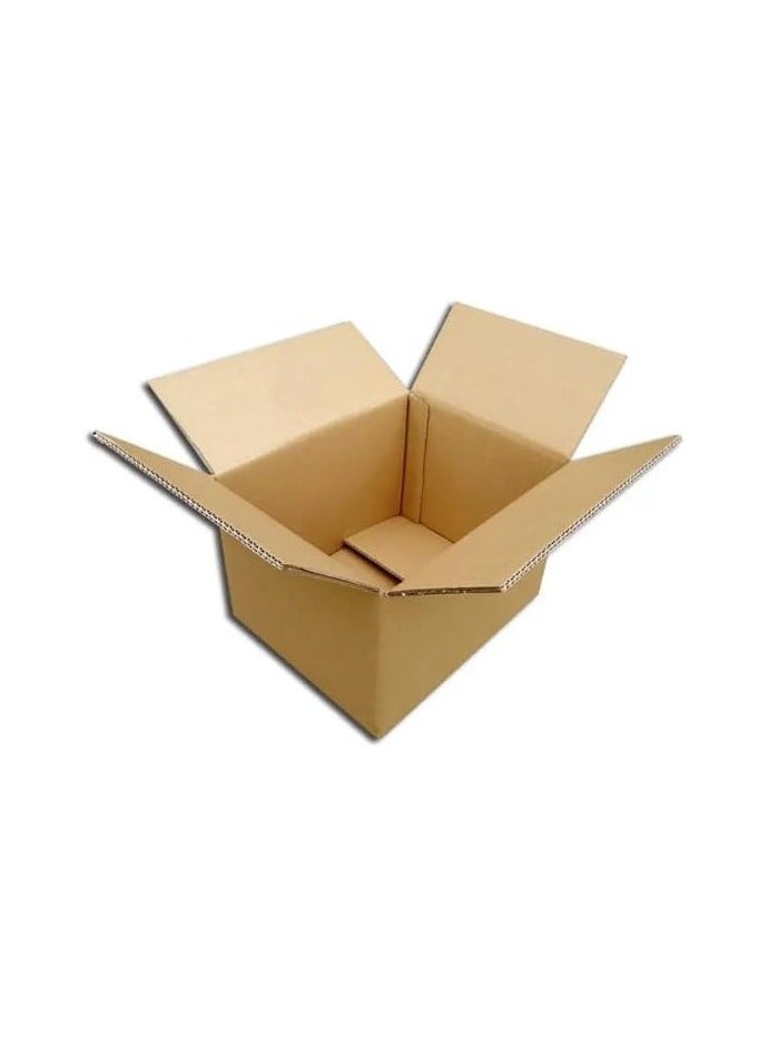MARKQ [5 Pack] Small Double Wall 100% Recyclable Corrugated Cardboard Moving Boxes with 15 KG capacity, 41 x 33 x 33 cm Brown Carton for Packaging, Shipping and Storage, 5 ply - Image 5