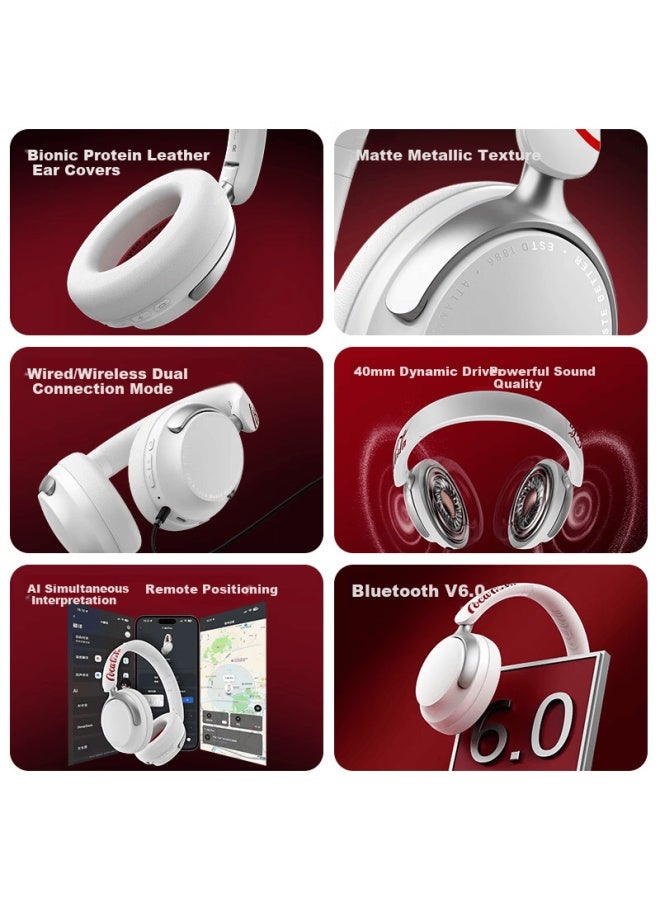 Coca-cola T-68 Lite Bluetooth Headset Wireless Gaming Sports Earphones Ai Simultaneous Translation Long Battery Life Couples Student Gift Compatible With Apple Huawei Xiaomi