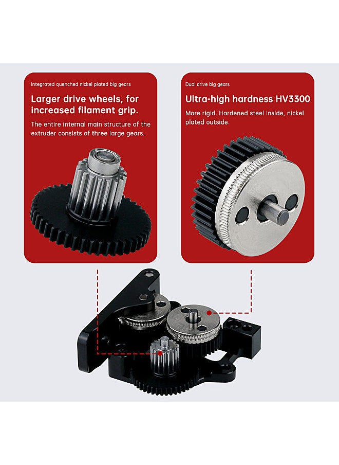 Two Trees - DIY HGX-LITE Extruder Parts Kit Replacement Accessory Compatible with CREALITY 3D Printers Ender-3/Ender-3 V2/CR-10/CR-10S Suitable for 1.75mm Filaments PLA/ABS/PETG/TPU/PP/PC/Nylon/PEEK/PEI - Image 1