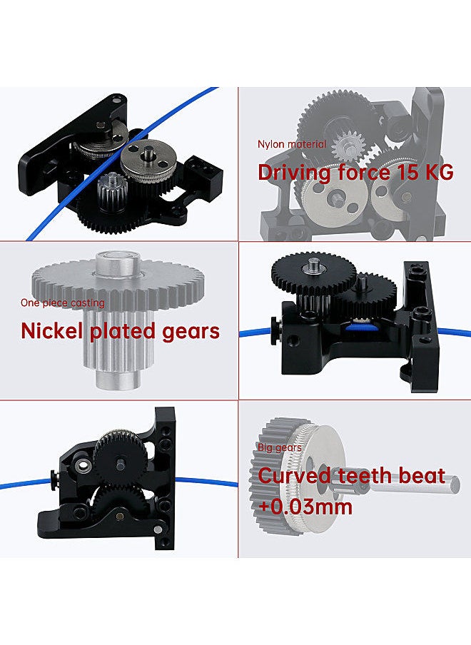 Two Trees - DIY HGX-LITE Extruder Parts Kit Replacement Accessory Compatible with CREALITY 3D Printers Ender-3/Ender-3 V2/CR-10/CR-10S Suitable for 1.75mm Filaments PLA/ABS/PETG/TPU/PP/PC/Nylon/PEEK/PEI - Image 1