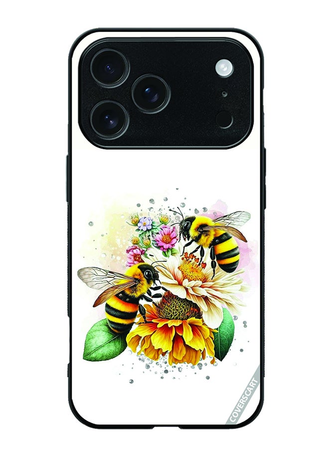 Protective Case Cover For Apple iPhone 17 Pro Max Honey Bee Design Multicolour
