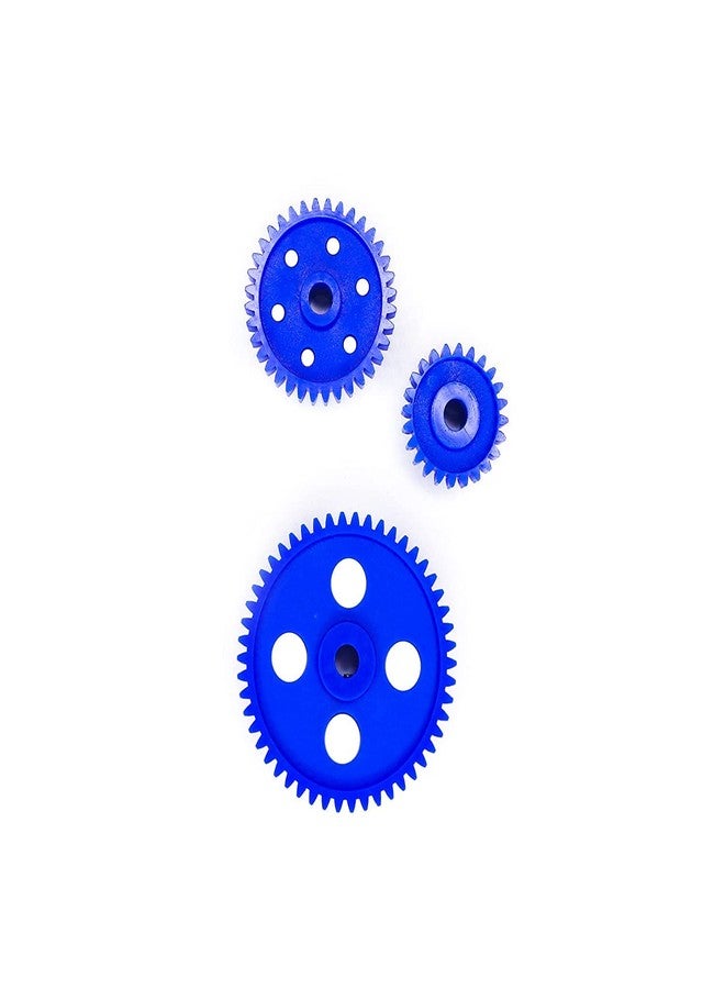 Electronicspices Electronic Spices Blue Plastic Gear Wheel Set for DC Motors for DIY Model Toy & School Project Accessories (Pack of 3) - Image 4