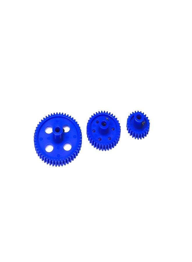 Electronicspices Electronic Spices Blue Plastic Gear Wheel Set for DC Motors for DIY Model Toy & School Project Accessories (Pack of 3) - Image 3