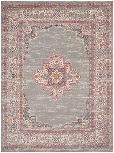 Nourison Passion Grey 1'10" x 6' Area Rug, Boho, Traditional, Easy Clean, Non Shedding, Bed Room, Living Room, Hallway, (6' Runner) - Image 3