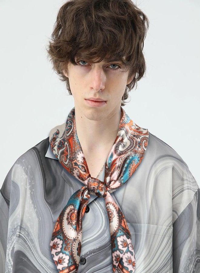 Molans 35 Inch Solid Color Wild Rag, Pure Cowboy Bandanas Oversize Western Neckerchief Bolo Head Scarf for Men Women, Beige Print, One size - Image 2