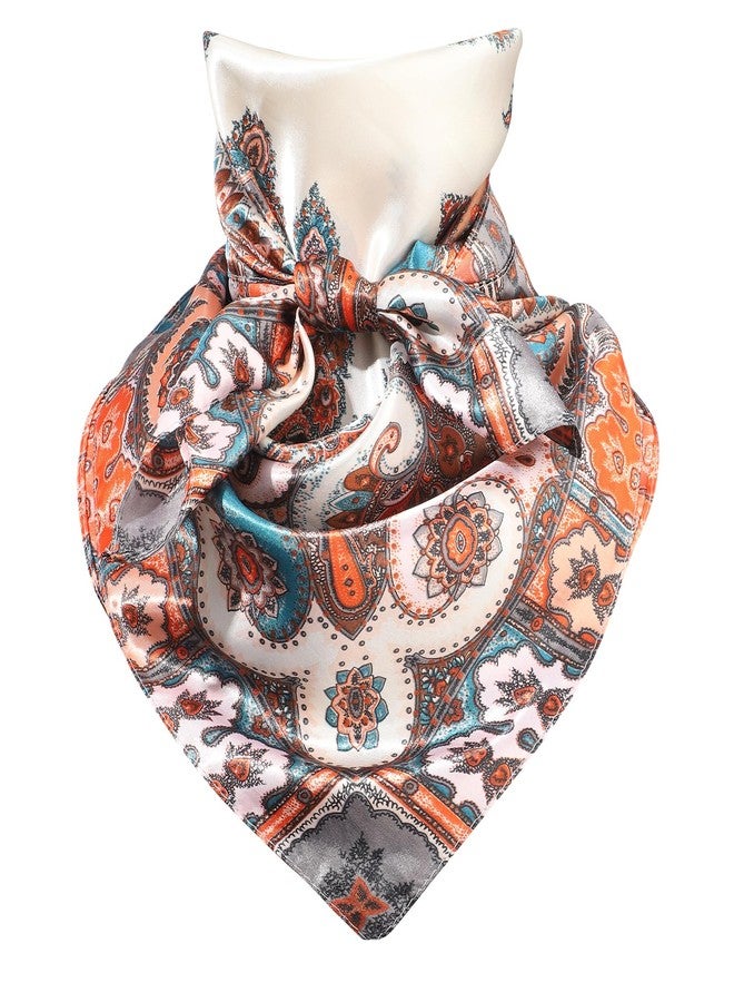 Molans 35 Inch Solid Color Wild Rag, Pure Cowboy Bandanas Oversize Western Neckerchief Bolo Head Scarf for Men Women, Beige Print, One size - Image 1