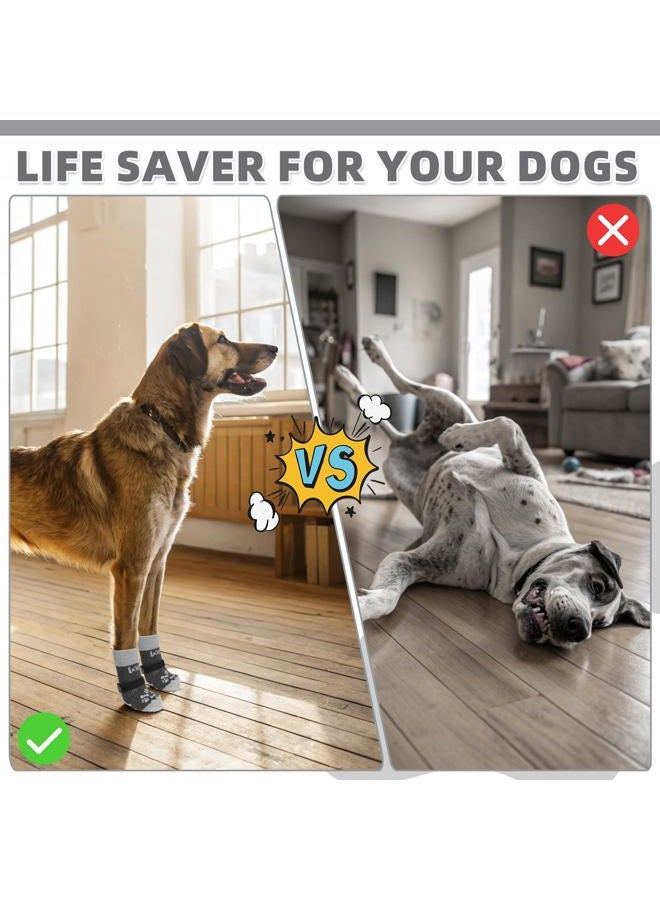 KOOLTAIL Dog Socks for Hot/Cold Pavement to Prevent Licking Paws,Dog Boots&Paw Protector for Hardwood Floors Anti Slip,Traction Control No Twist Grip Booties for Small Medium Large Senior Dogs XL - Image 5