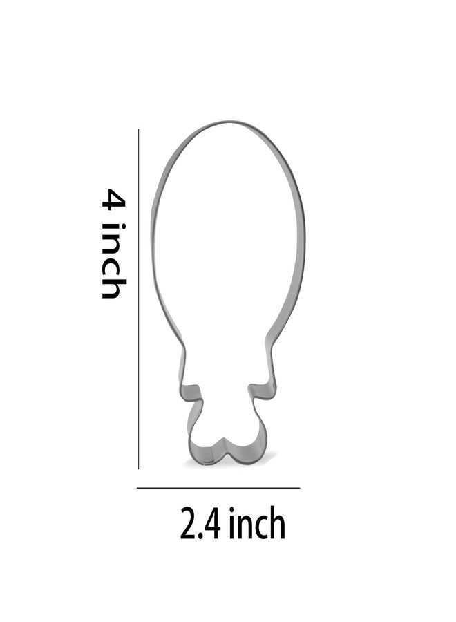 Keewah Thanksgiving Turkey Leg Cookie Cutter, 4”, Stainless Steel - Image 2