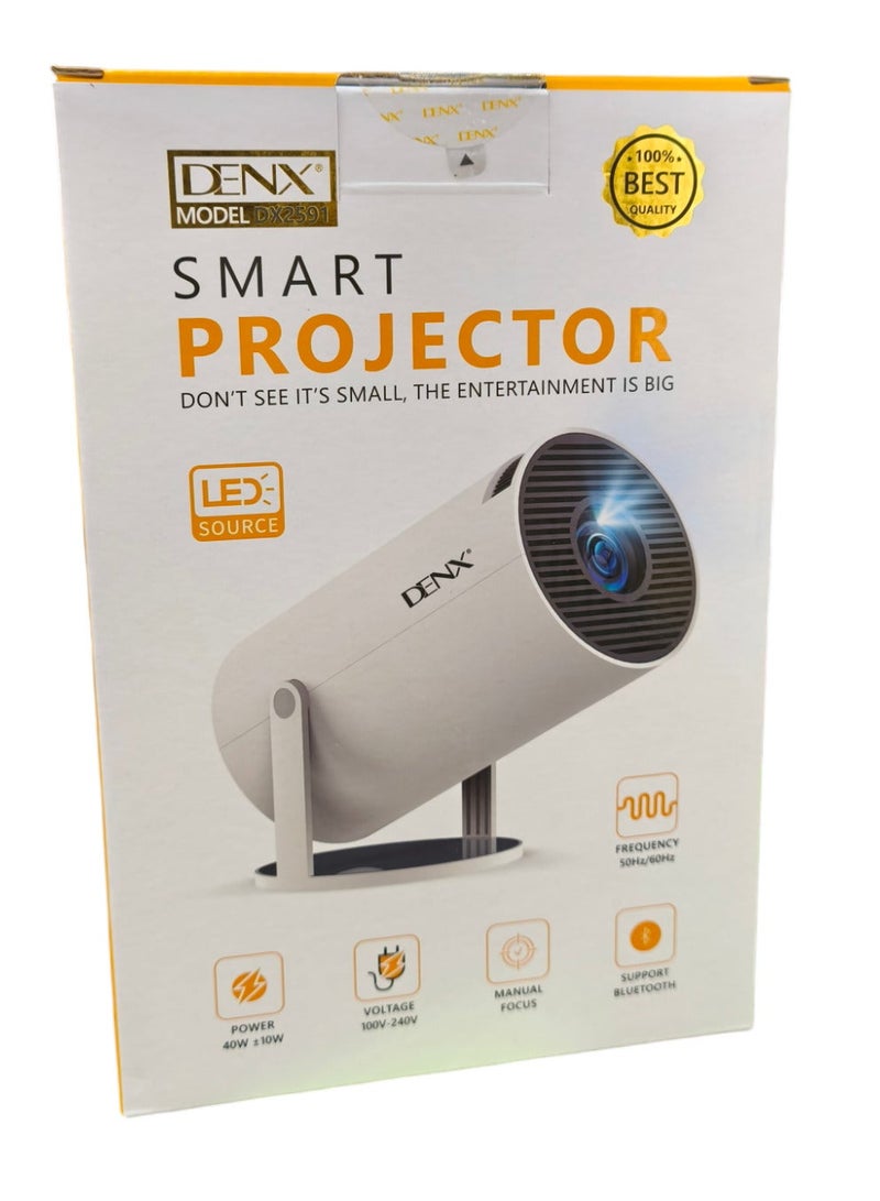 Denx Portable Smart Projector with Android 12.0 for Home or Outdoor Use - Image 2