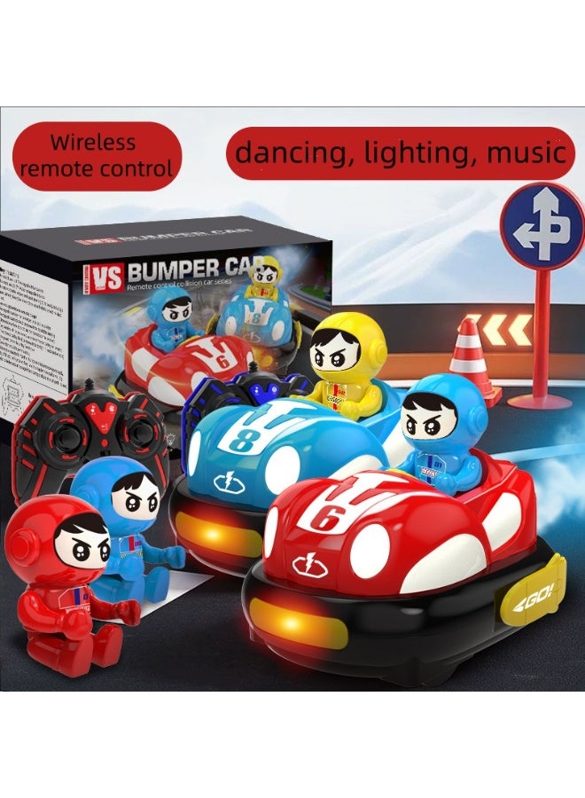 2 Pack Remote Control Battle Bumper Car for Toddlers, Two Person Remote Control Battle Collision Car, Radio Control Toys, Music Catapult Robot Popping up Family Interaction Rc Battle Game for Kids - Image 1