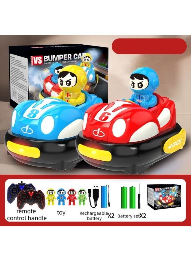 2 Pack Remote Control Battle Bumper Car for Toddlers, Two Person Remote Control Battle Collision Car, Radio Control Toys, Music Catapult Robot Popping up Family Interaction Rc Battle Game for Kids - Image 2