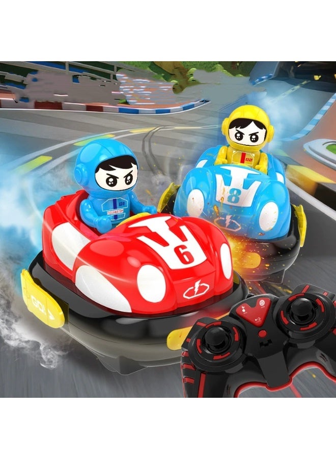 2 Pack Remote Control Battle Bumper Car for Toddlers, Two Person Remote Control Battle Collision Car, Radio Control Toys, Music Catapult Robot Popping up Family Interaction Rc Battle Game for Kids - Image 3