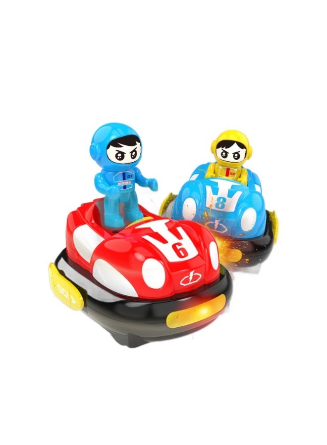 2 Pack Remote Control Battle Bumper Car for Toddlers, Two Person Remote Control Battle Collision Car, Radio Control Toys, Music Catapult Robot Popping up Family Interaction Rc Battle Game for Kids - Image 5