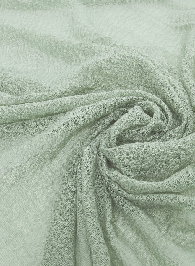 Amirah Green Raw Edge Textured Hijab - Image 2