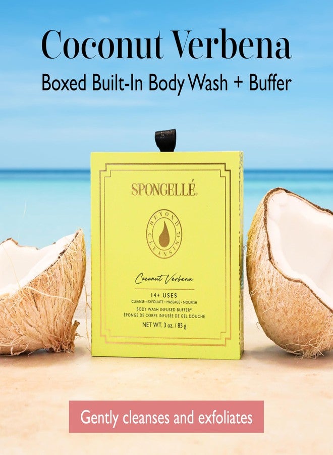 SPONGELLÉ Spongelle Coconut Verbena Wild Flower Buffer Body Scrubber with Box | Bath & Shower Loofah for Women | Exfoliator with Body Wash Infused | 14+ uses - Image 2