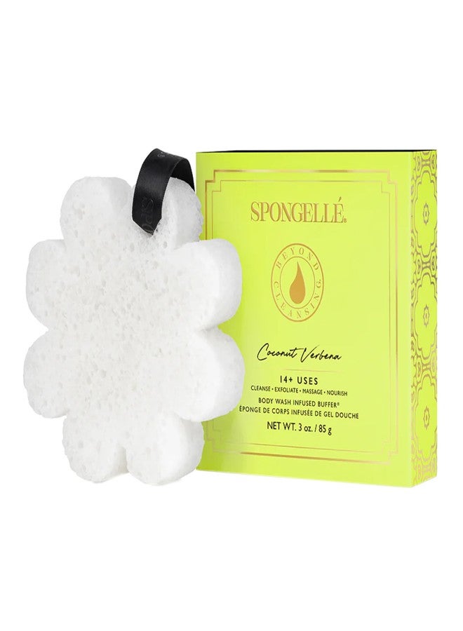 SPONGELLÉ Spongelle Coconut Verbena Wild Flower Buffer Body Scrubber with Box | Bath & Shower Loofah for Women | Exfoliator with Body Wash Infused | 14+ uses - Image 1