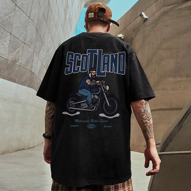 Street Cartoon Trendy Brand Short-Sleeved Men'S Ins Trendy Couple'S Plus Size Plus Plus Size Loose Half-Sleeved T-Shirt - Image 3