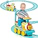 GLACER Ride On Train with 16 Pieces Tracks for Kids Electric Ride On Toy with Lights Sounds Storage Box Under Seat and Retractable Foot Pedals Gift for Toddler Boys and Girls 3 Years Blue - Image 2