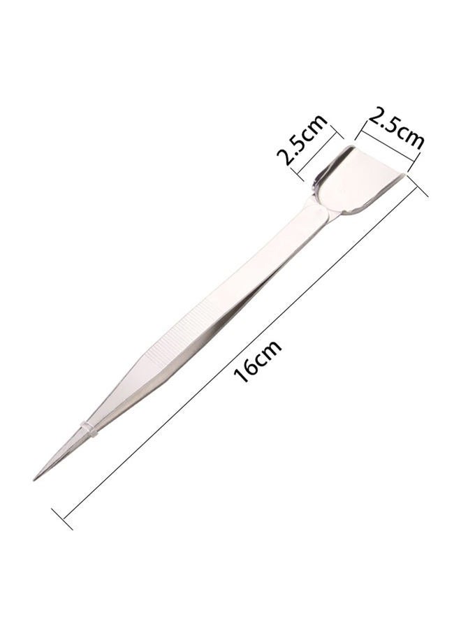 lasenersm 2 Pieces Stainless Steel Tweezers with Shovel Stainless Steel Handy Tweezer with Shovel Diamond Gem Tweezers Jewelry Tweezers with Scoop Gems Pick Up Beads Tools for Beads Gems Diamond - Image 3