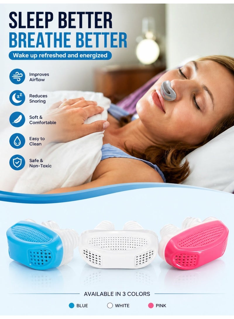 vsell24 Anti-Snoring Nasal Dilator with Air Filter Vent – Reusable Nose Clip for Easy Breathing, Snore Reduction & Sleep Support - Image 4