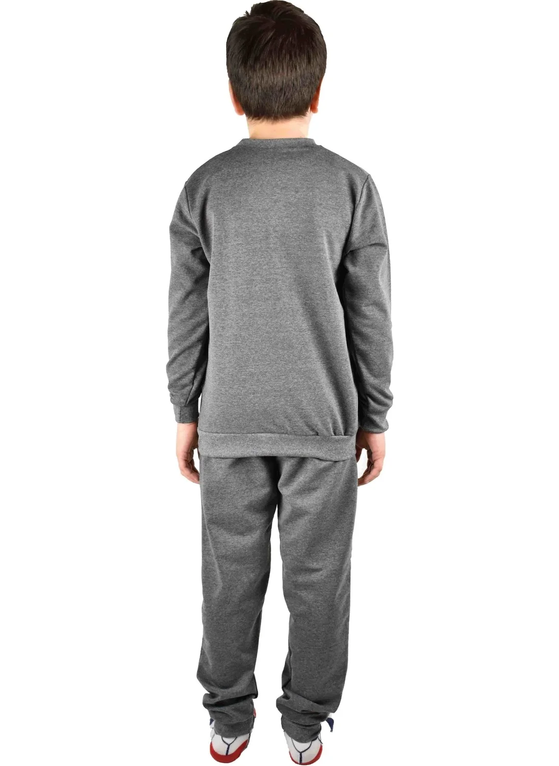 Bluence Men's Waiter Printed Anthracite Cotton Tracksuit Set