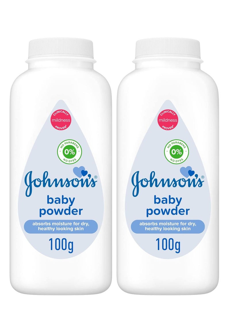 Johnson's Pack Of 2 Johnsons Baby Powder 100gm - Image 1